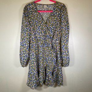 Abound Foral Long Sleeve Dress, Size M